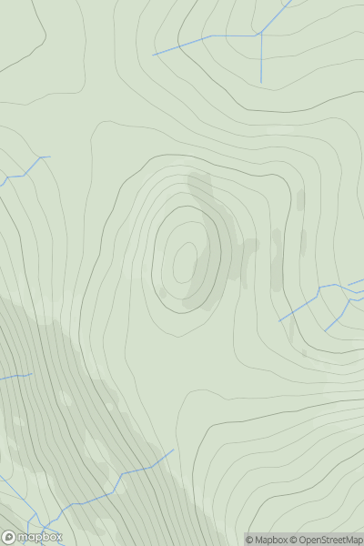 Thumbnail image for Beinn Bhiorach [Arran and Holy Island] showing contour plot for surrounding peak